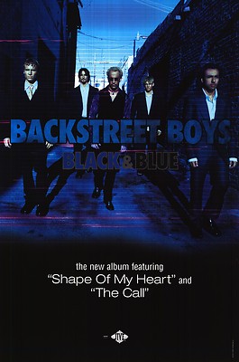 MUSIC POSTER~Backstreet Boys Black & Blue 2000 Original D/S 2