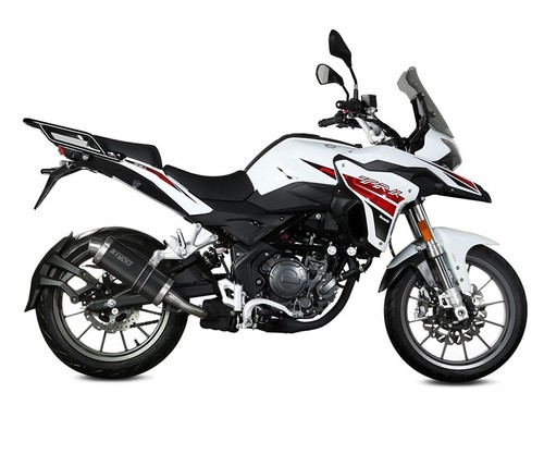 Tubo De Escape Storm by Mivv Negro Oval Acero para BENELLI TRK 251 2019 > 2023 - Photo 2 sur 3