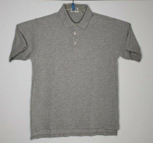 Vintage 1980er Slazenger klassisches einfaches Poloshirt Herren große graue Ärmel Logo - Bild 1 von 8