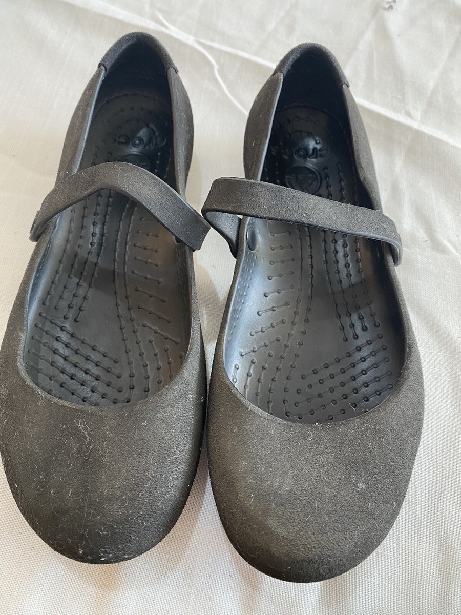 CROCS Women's Mary Jane Black Comfort Slip On Shoes 6m UK