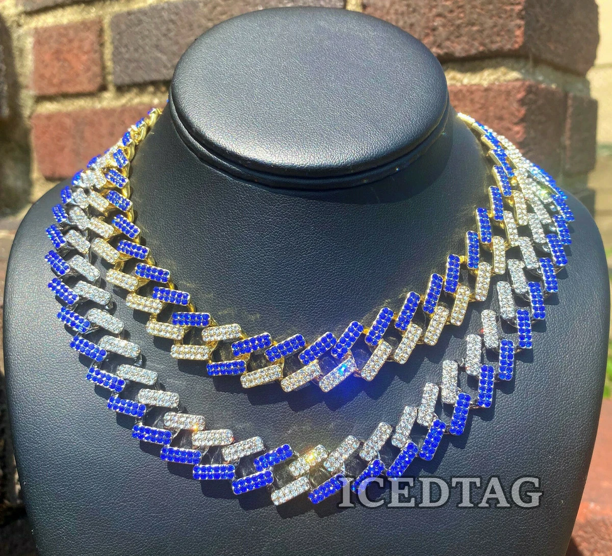 Blue stone gold online chain