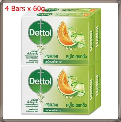 4x Dettol Bar Soap Hydrating Formula Cleanse & reduce bacterial 60g
