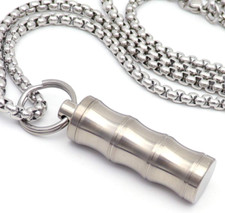 Titanium Small Pill Box Titanium Pill Case Necklace Nitro Mini Waterproof Keycha