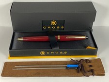 CROSS SOLO BURGUNDY BALLPOINT PEN WITH GOLD PLATED APPOINTMENTS 802-4