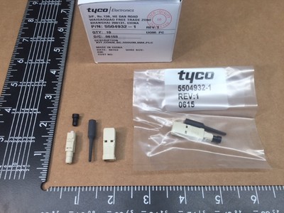 (5 pcs) 5504932-1 Tyco-AMP, 125µm, Fiber Optic Plug Connector SC Simplex
