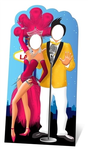 Las Vegas Couple Lifesize Cardboard Stand-in Cutout - Party Photo Fun