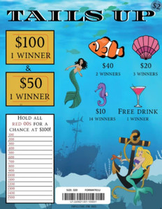 Tails Up Seal Tab  Game Entertainment Only   FREE Ship US Only