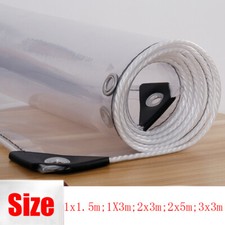 Clear Vinyl Tarp Super Heavy Duty Transparent Waterproof PVC Tarpaulin Grommets