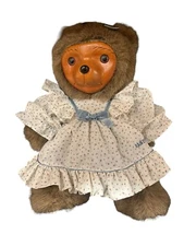 Vintage Raikes Bears Chelsea Teddy Bear Wooden Face #7469/7500