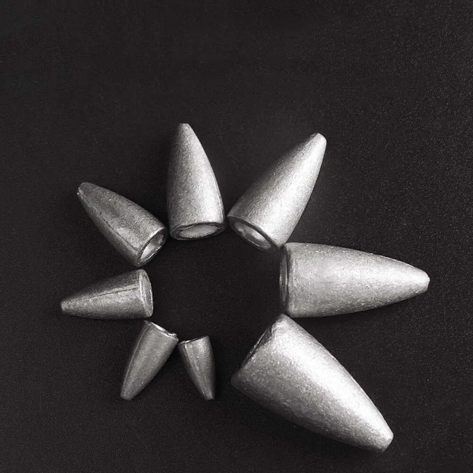 10 piezas hundidor de plomo de pesca 2/3,5/5/7/10G herramienta de bala plomada bob pesas aparejos Acc Foto 4 de 4