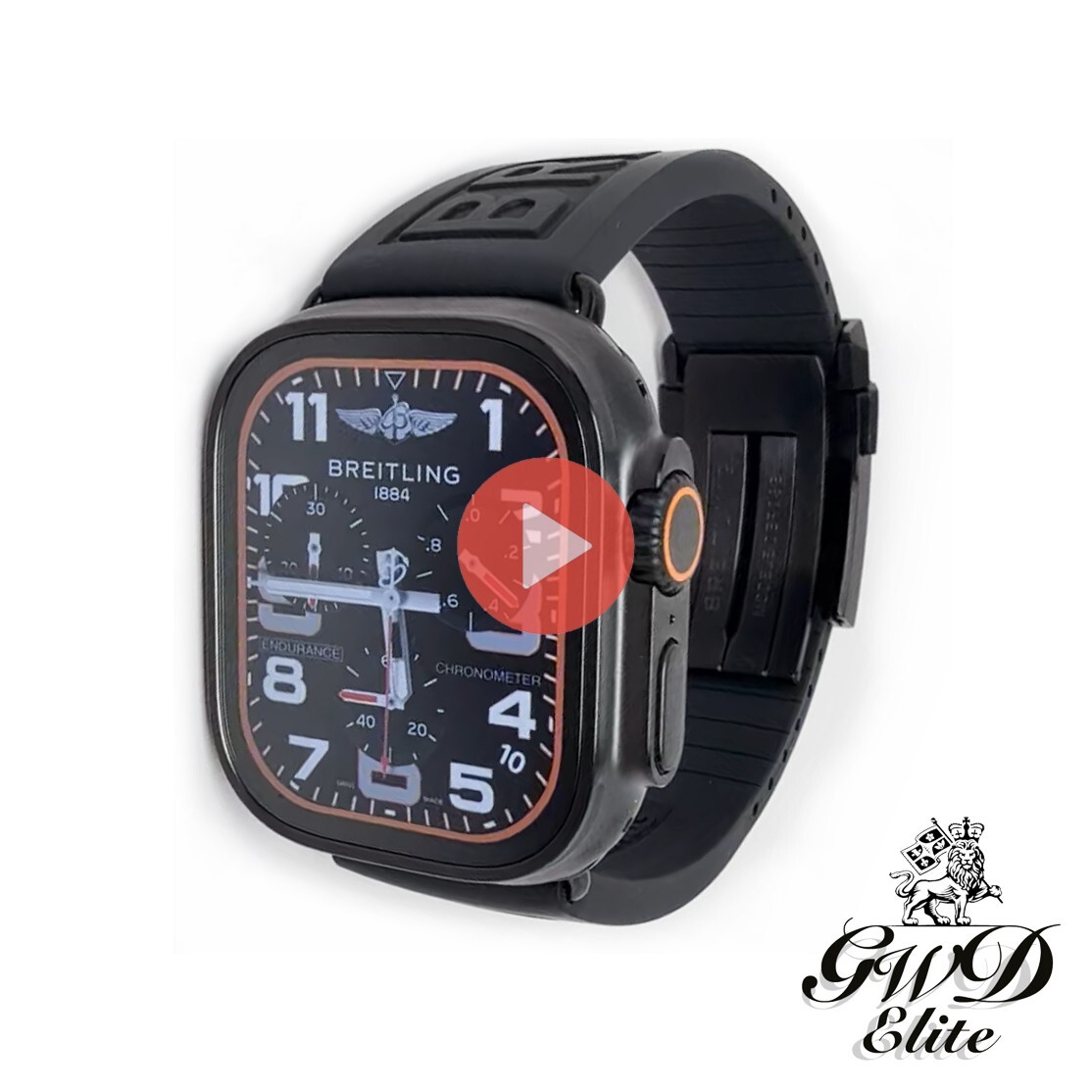 Apple Watch Ultra 49mm Black Titanium with Breitling Deployment