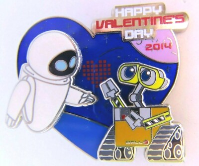 Disney Pin ** 2014 Valentines Day Wall-E and Eve LE 5000 #99574