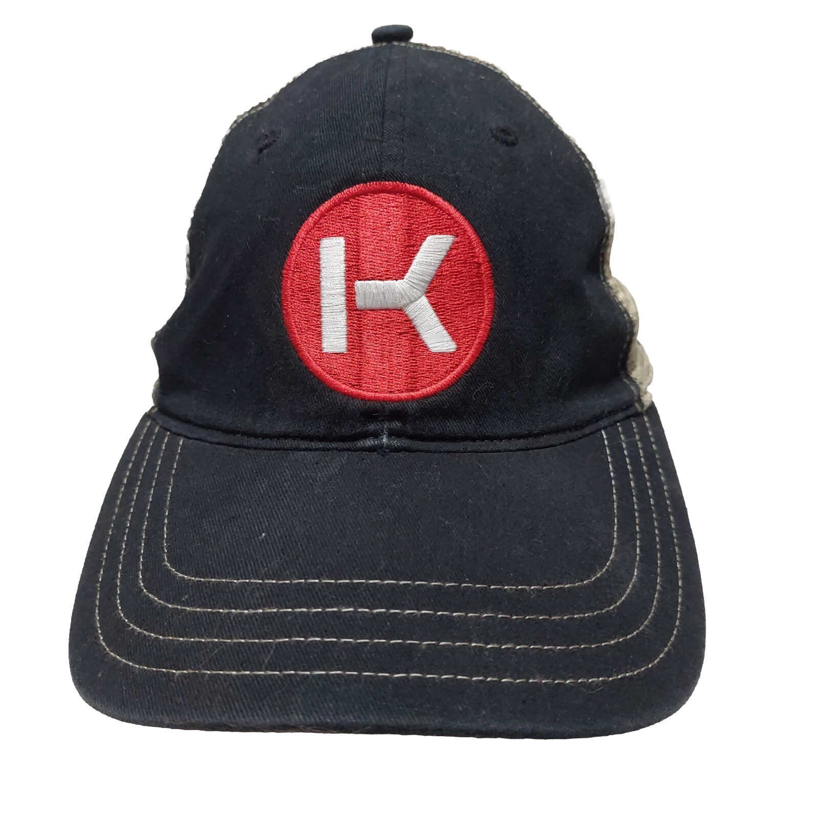 Kegco K Logo Hat Snapback Tan Mesh Black Red White