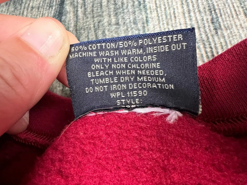 Vintage 90’s MV Sport Meredith College Sweatshirt Small Red Long Sleeve - Image 4 of 4