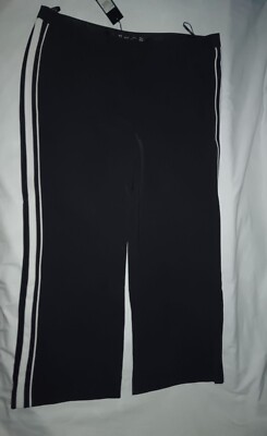 Debenhams Ladies Joggers Trousers With Stripes Navy Blue 20 New