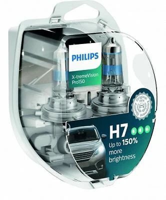 PHILIPS X-tremeVision Pro150 PX26d Halogen Bulb 12972XVPS2 H7 12V 55W - Image 1 of 1