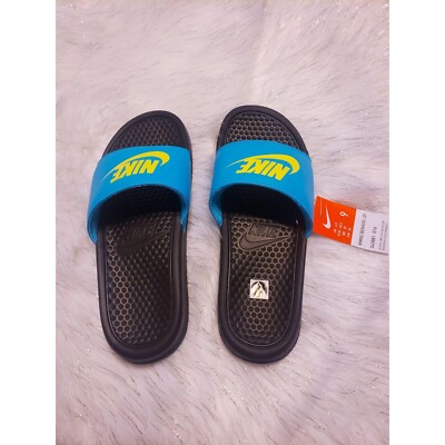 Blue Nike Slides (WMN Sz. 9)
