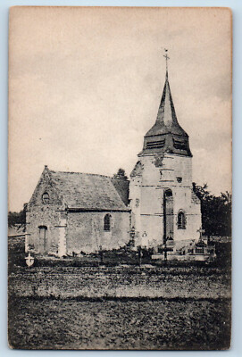 Semme Hauts-de-France France Postcard Buverchy Building View c1910 Antique