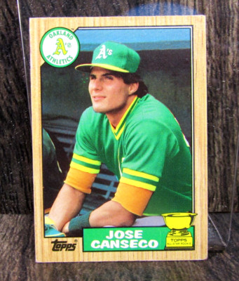 1987 Topps #620 Jose Canseco Oakland Athletics Rookie Error Card MLB 3 Dots