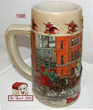 Vintage 1986 Anheuser-Busch Landmark Series A - Budweiser Beer Stein Beer Mug
