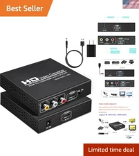 Versatile HDMI to RCA AV Adapter, Supports 1080P for TVs, Cameras and More