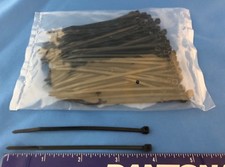 100 INDUSTRIAL 4 INCH BLACK WIRE CABLE ZIP TIES NYLON TIE WRAPS 18 LBS