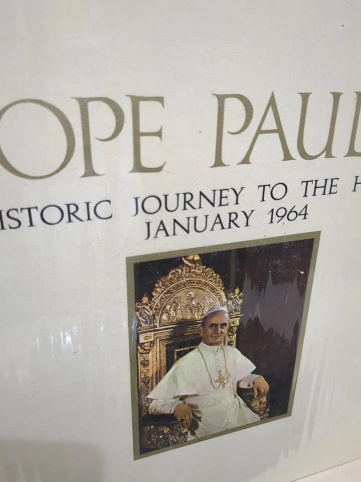 Pope Paul VI: An Historic Journey to the Holy Land  January 1964  LP Family-owne Foto 3 de 4