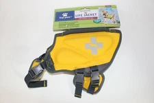 New Top Paw Yellow Neoprene Reflective Dog Life Jacket Size XS 5-15 lbs 