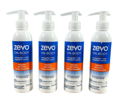 Zevo On Body Mosquito + Tick repellent Lotion 5.8 fl. oz- SET OF 4