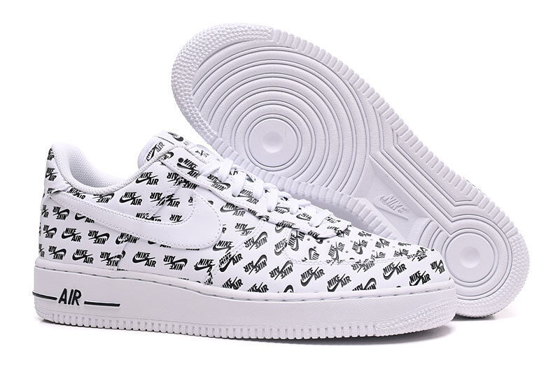 Nike Air Force 1 Low 07 QS All Over Logo Pack White Black Nike Air Force 1 Low 07 QS All Over Logo Pack White Black
