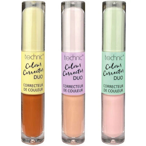 BADGEQUO Technic Colour Corrector Duo - Concealer Anti Rötungen Stumpfheit Augenringe
