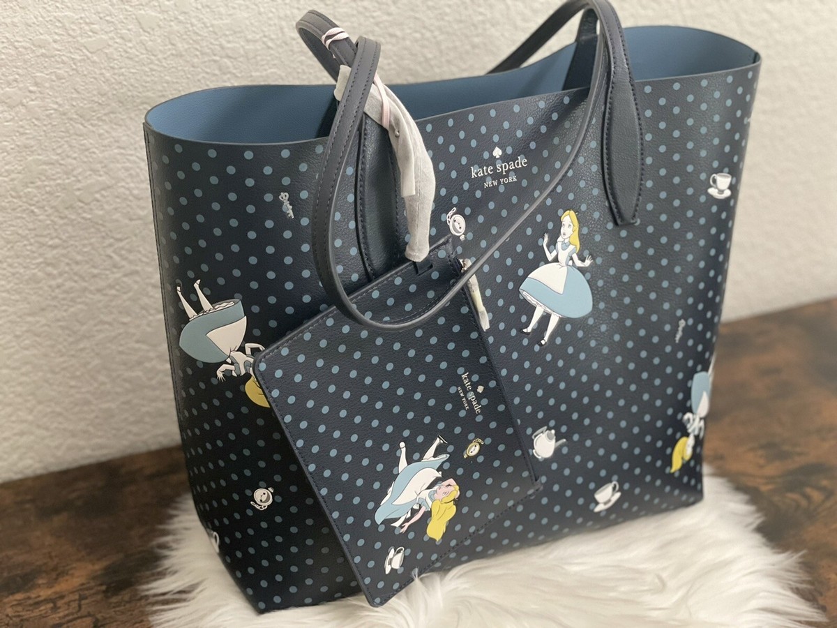 Kate Spade Large Disney Alice In Wonderland Reversible Tote With