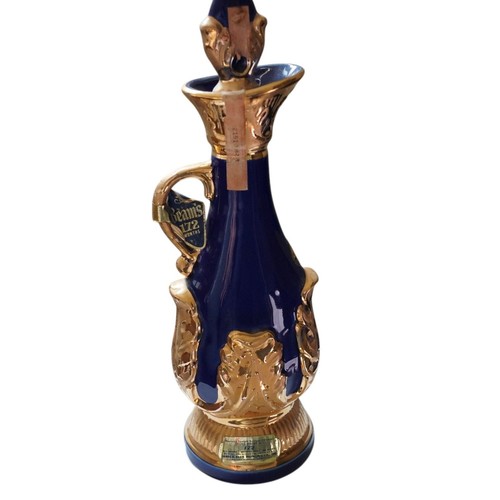 Vintage Jim Beam 1966 James Beam Blue And Gold Decanter empty Rare - Picture 2 of 14