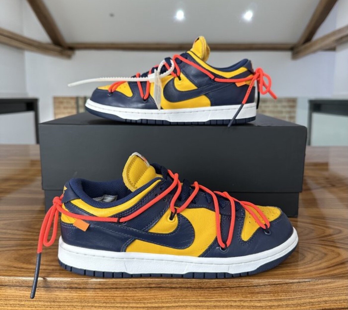 OFF WHITE X NIKE Taglia 6 5 Nike Dunk Low x BIANCO SPORCO oro universitario 2019