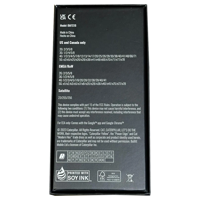 CAT S75 5G (Black) 128GB + 6GB RAM Android Rugged Tough Mobile - GSM Unlocked - Image 3 of 4