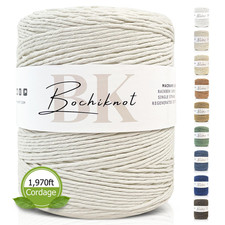 Bochiknot Bulk Macrame Cord 3Mm X 650Yds - Single Strand Macrame Cord For Wall