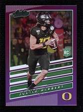 2020 Panini Chronicles Draft Picks Purple 22/25 Justin Herbert #4 08ok