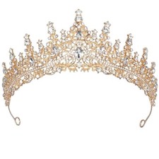 Gold Tiara  Crown Headbands for Women - Bride  Bride - Elegant