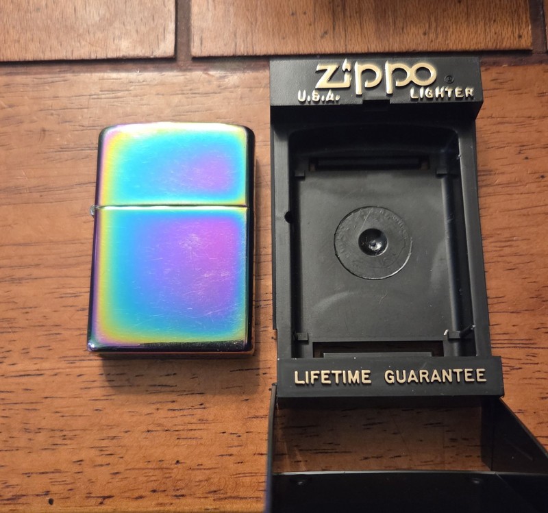 Zippo Spectrum Lighter OS Iridescent Vintage Rainbow Metallic