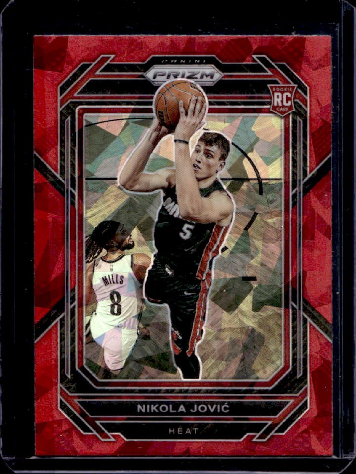 2022-23 Prizm Nikola Jovic RC Prizm Red Ice Rookie #236 Heat