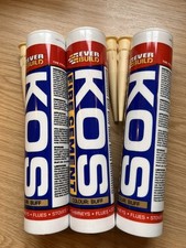 Everbuild Sika KOS Fire Cement Buff Cartridge C3 300ml x3