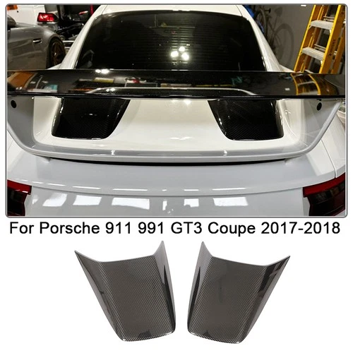 For Porsche 911 GT3 Coupe 2017-18 DRY CARBON FIBER Rear Intake Vents Cover Trim (For: Porsche 911 GT3)