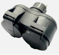 Doppelstecker Doppelsteckdose Mit Deckel Feuchtraum/Keller IP44 Verteilestecker