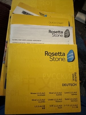 Rosetta Stone German Deutsch Version Level 1-5 (5) Disc Set + Serial Number Card