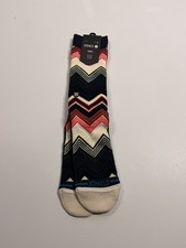 NWT Stance Cotton Blend Crew Socks - Modern Striped - Large
