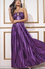 Goddiva purple Maxi evening party dress BNWT size uk 14 RRP £95