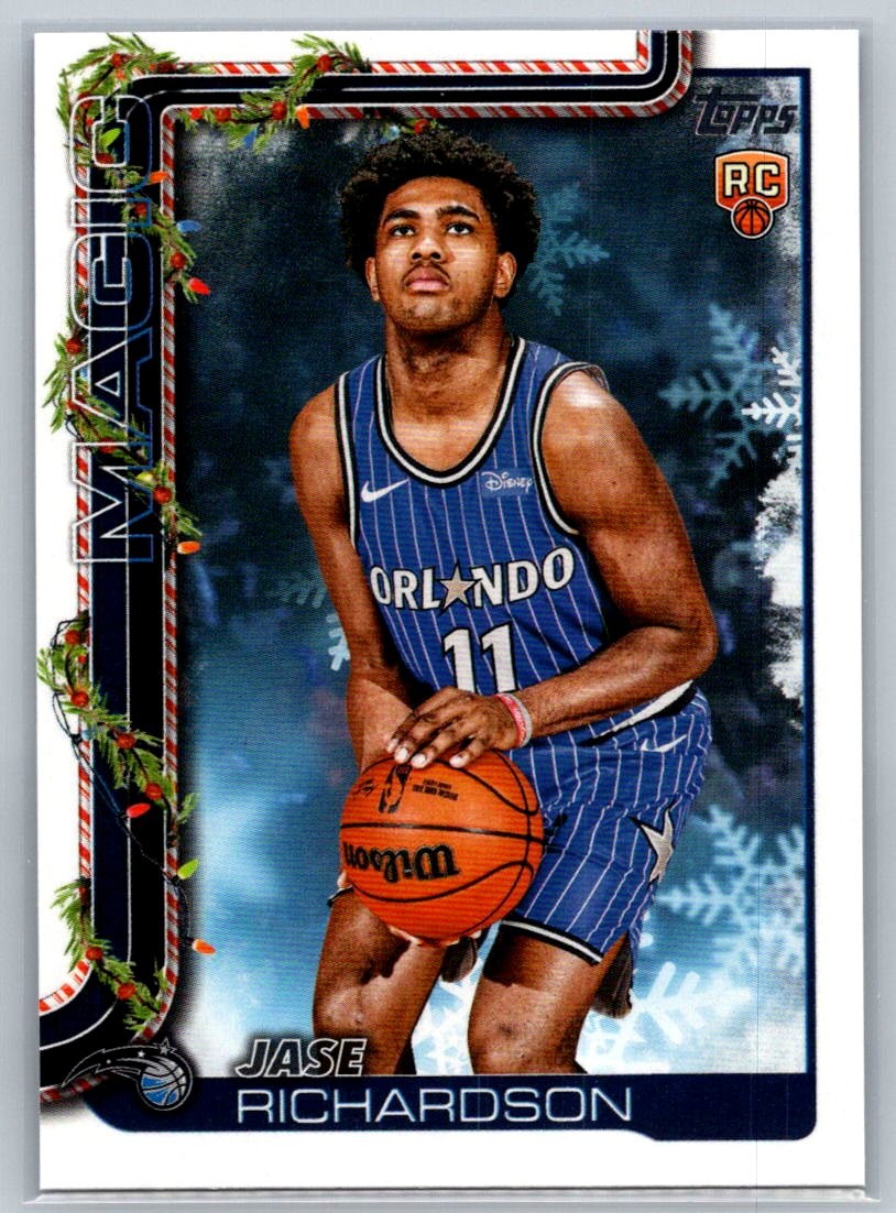 💎2025-26 Topps Holiday Basketball #H185 Jase Richardson RC - Magic💎