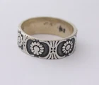 Vintage Mexico Sterling Silver 925 Ornate Band Ring Size 7.25
