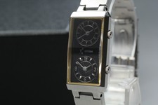 Vintage 1997 Citizen XC 543W-H07839 Y Dual Time Black Quartz Womens Watch JAPAN
