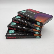 RCA 90 Minute Hi Fi Stereo Blank Audio Cassette Tapes 4 BRAND NEW SEALED